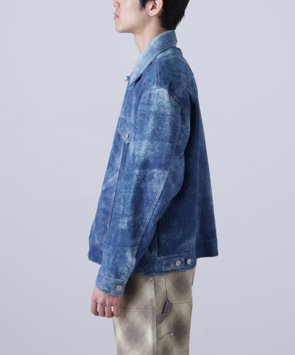 LEATHER TRACKER JACKET <Type：3RD> ‐Goat suede Antique finish‐