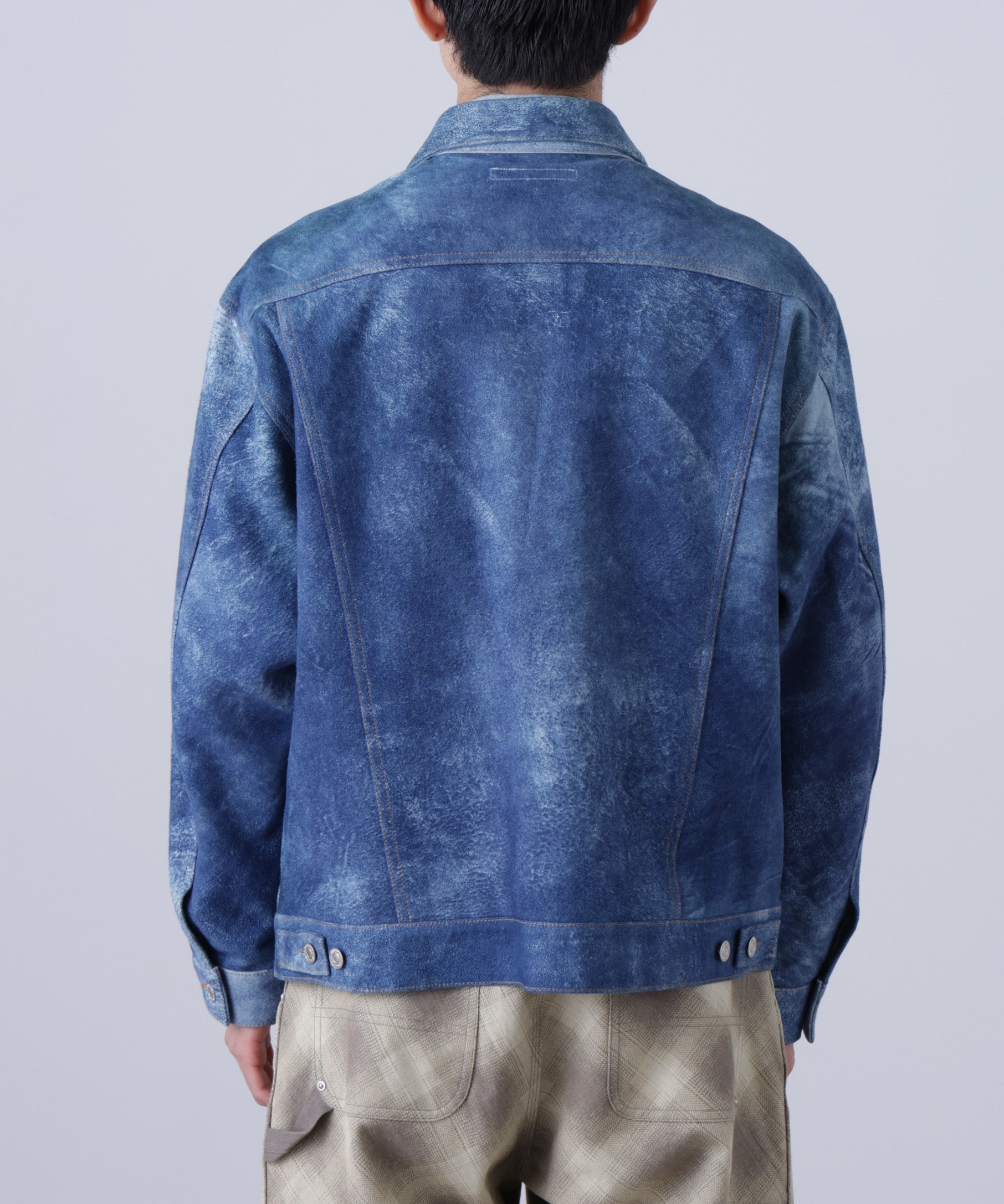 Vintage cowleather suède tracker jacket LEATHER TRACKER JACKET ‐Goat suede Antique finish‐ | SEVEN BY SEVEN