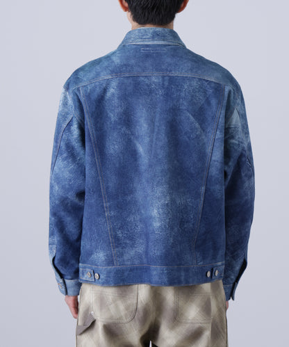 LEATHER TRACKER JACKET <Type：3RD> ‐Goat suede Antique finish‐