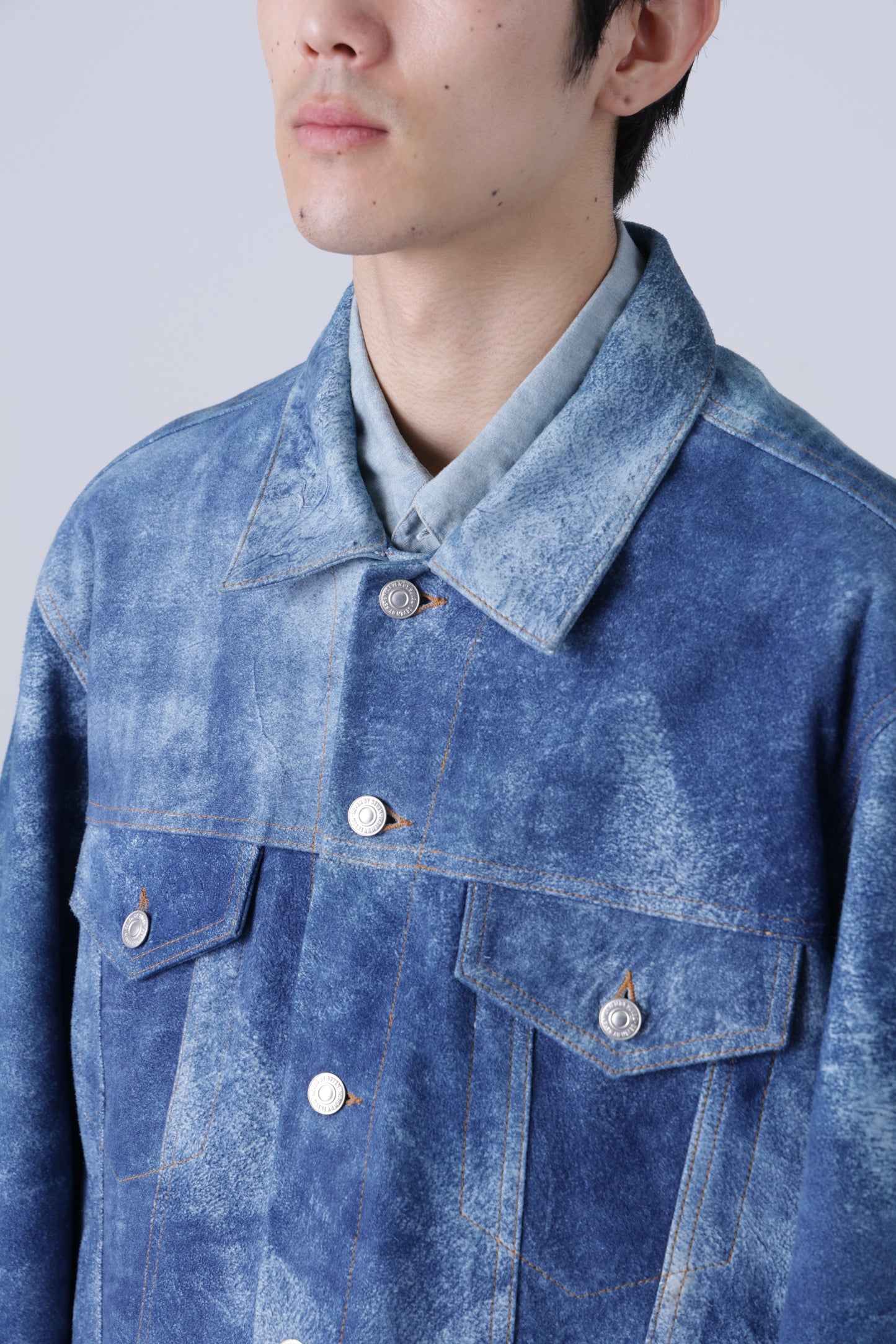 LEATHER TRACKER JACKET <Type：3RD> ‐Goat suede Antique finish‐