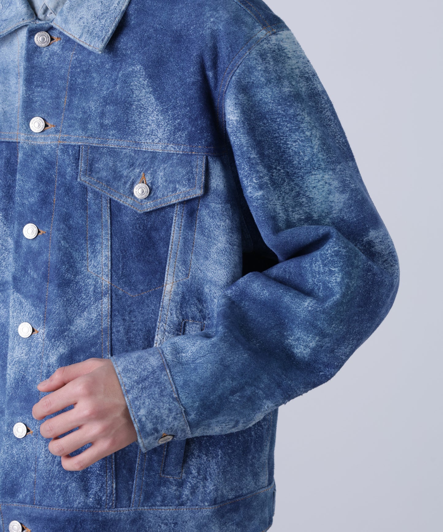 LEATHER TRACKER JACKET <Type：3RD> ‐Goat suede Antique finish‐