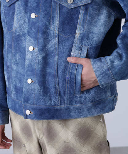 LEATHER TRACKER JACKET <Type：3RD> ‐Goat suede Antique finish‐