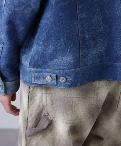 LEATHER TRACKER JACKET <Type：3RD> ‐Goat suede Antique finish‐