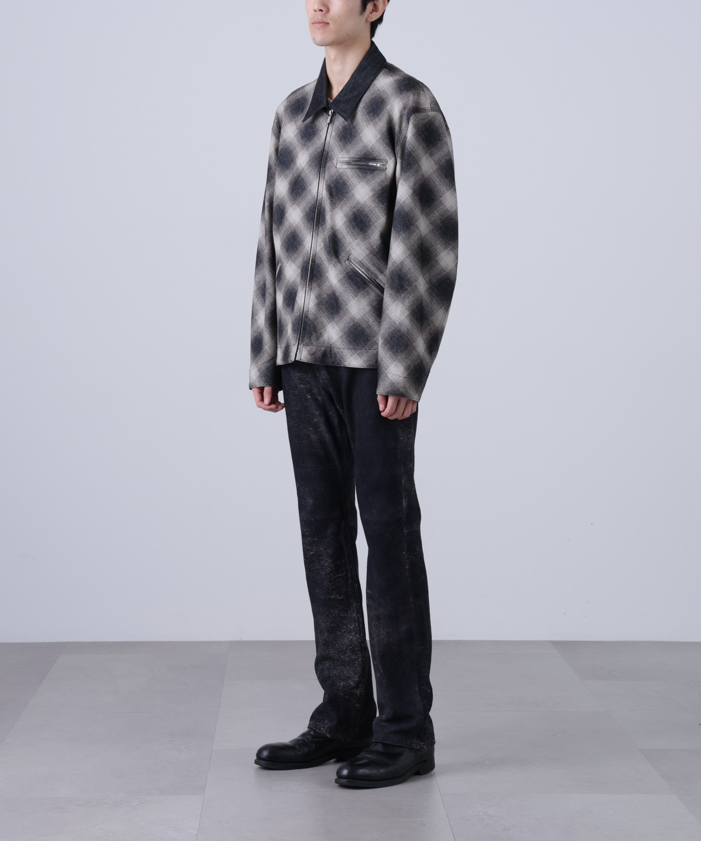 OMBRE CHECK DETROIT JACKET ‐Discharge printing‐ | SEVEN BY SEVEN