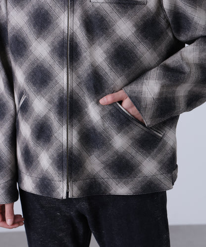 OMBRE CHECK DETROIT JACKET ‐Discharge printing‐