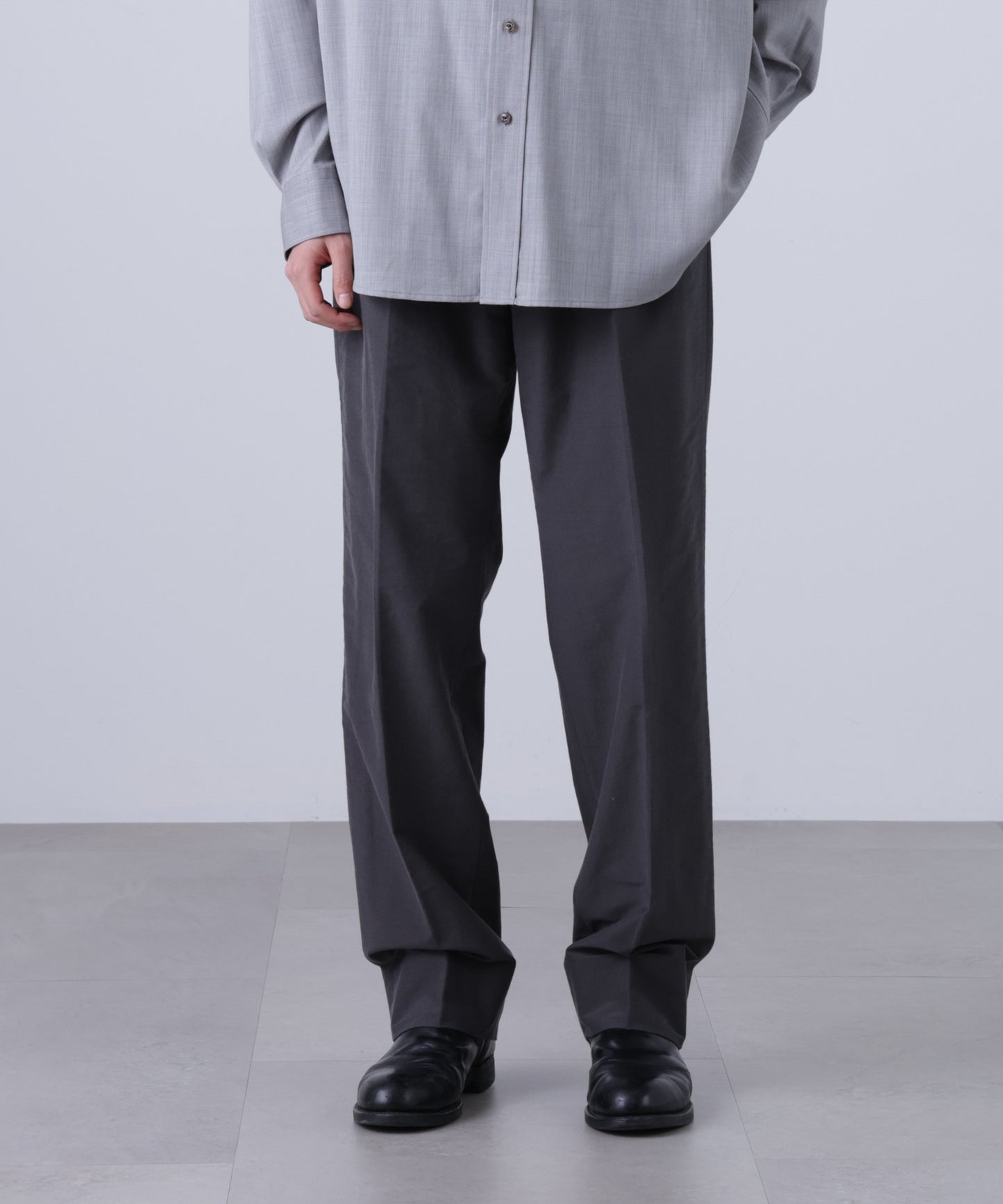 FATIGUE TROUSERS -Powder melton-