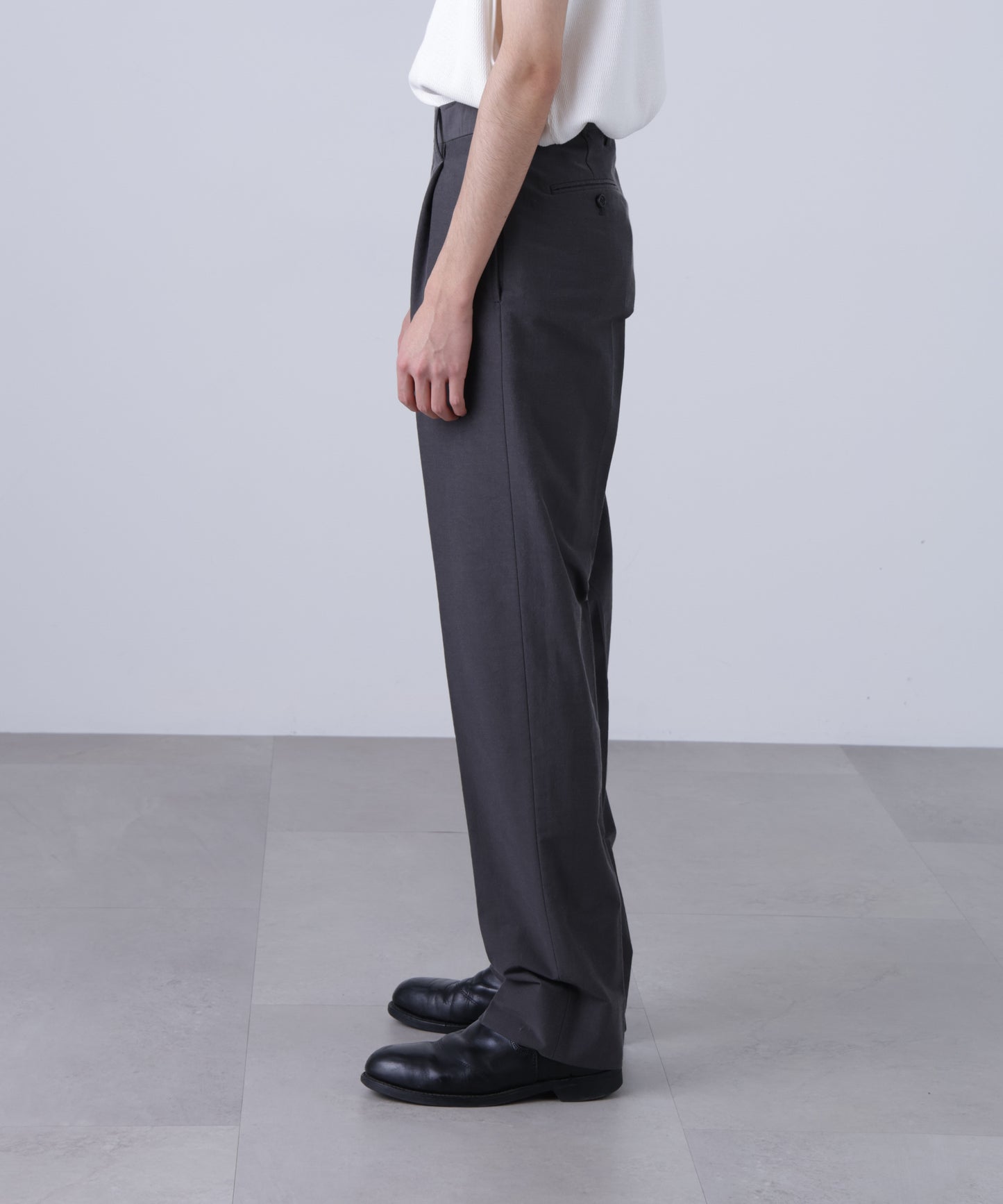 FATIGUE TROUSERS -Powder melton-