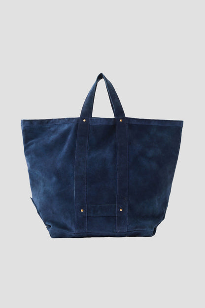 LEATHER TOTE BAG -Cow split leather-26AW
