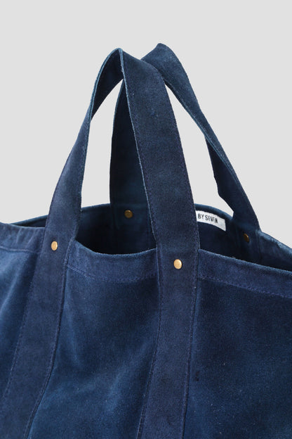 LEATHER TOTE BAG -Cow split leather-26AW