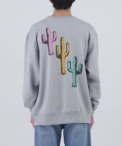 【SEVEN BY SEVEN / Down on the Corner】CREWNECK SWEAT‐Cactus Print‐