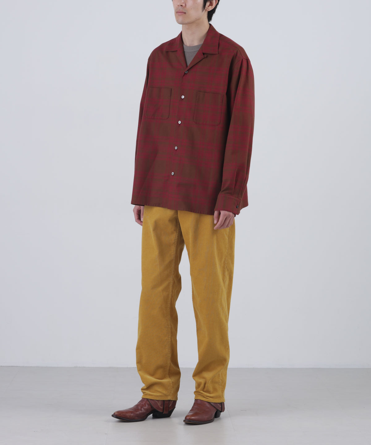 FATIGUE TROUSERS -Powder melton-