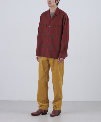 FATIGUE TROUSERS -Powder melton-
