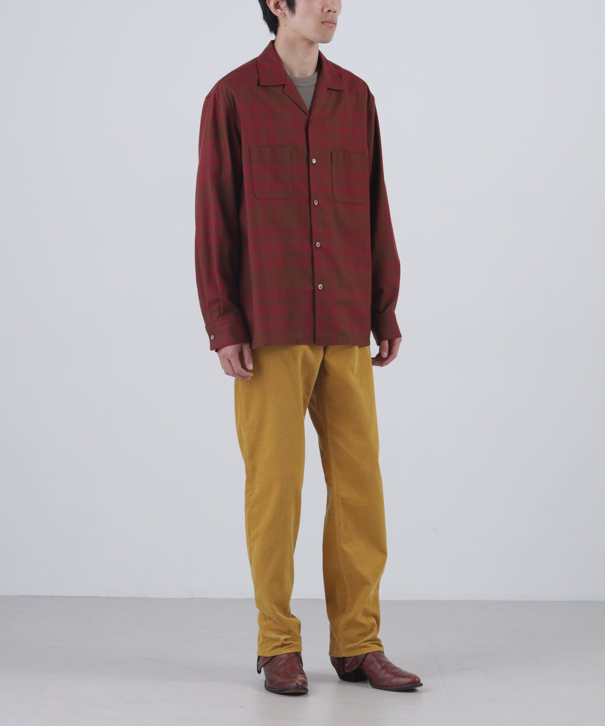FATIGUE TROUSERS -Powder melton-