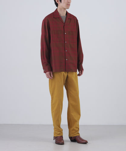 FATIGUE TROUSERS -Powder melton-