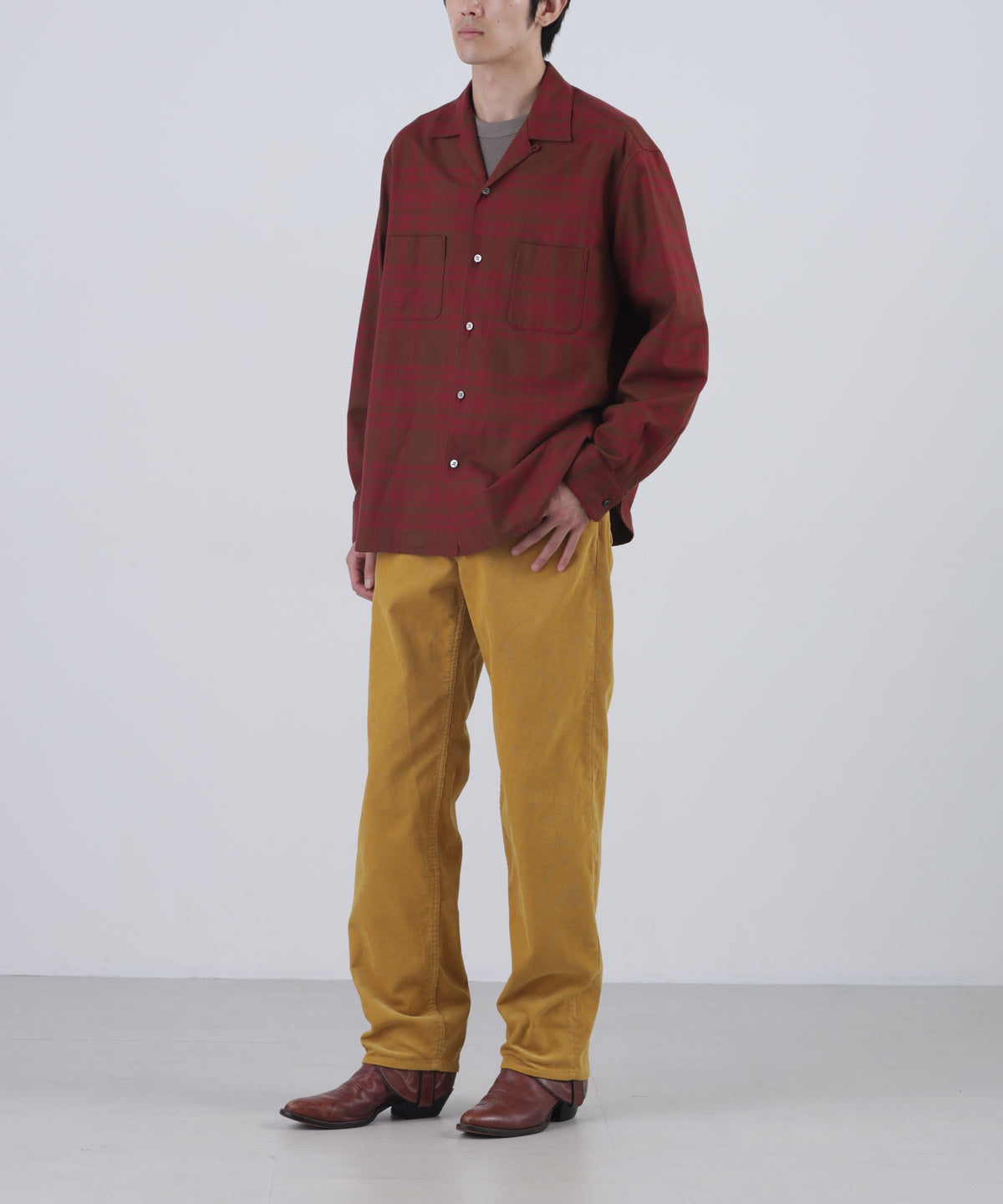 FATIGUE TROUSERS -Powder melton-