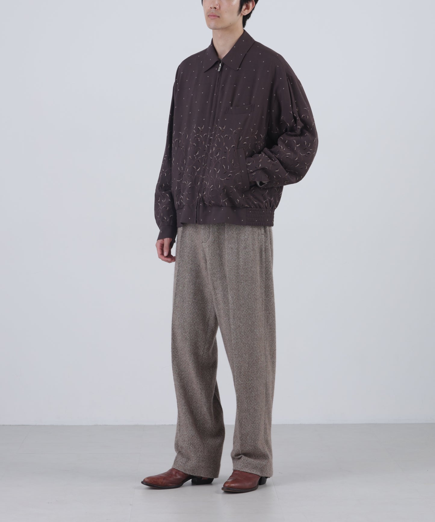ZIP UP BLOUSON  - Botanical print -