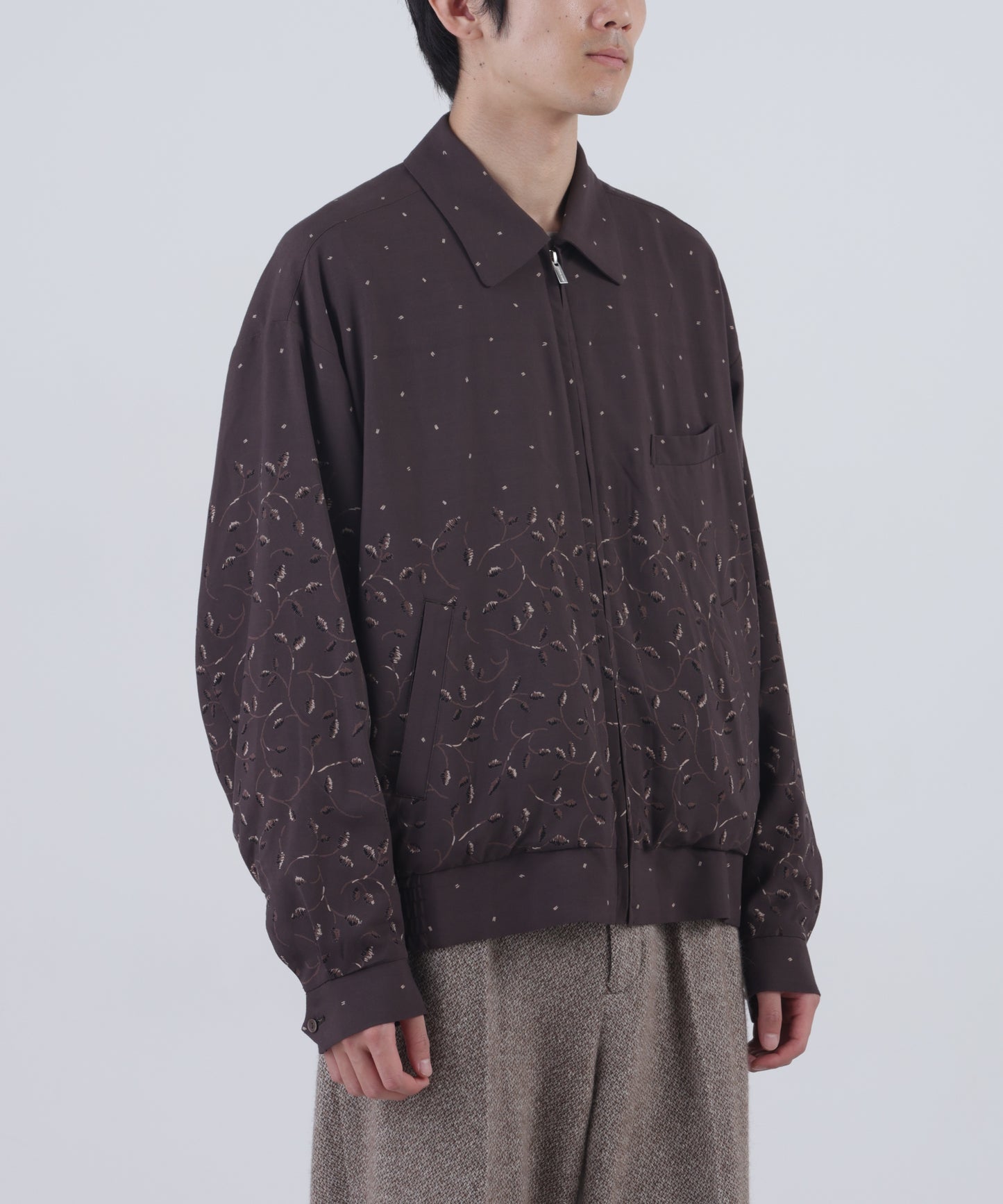 ZIP UP BLOUSON  - Botanical print -