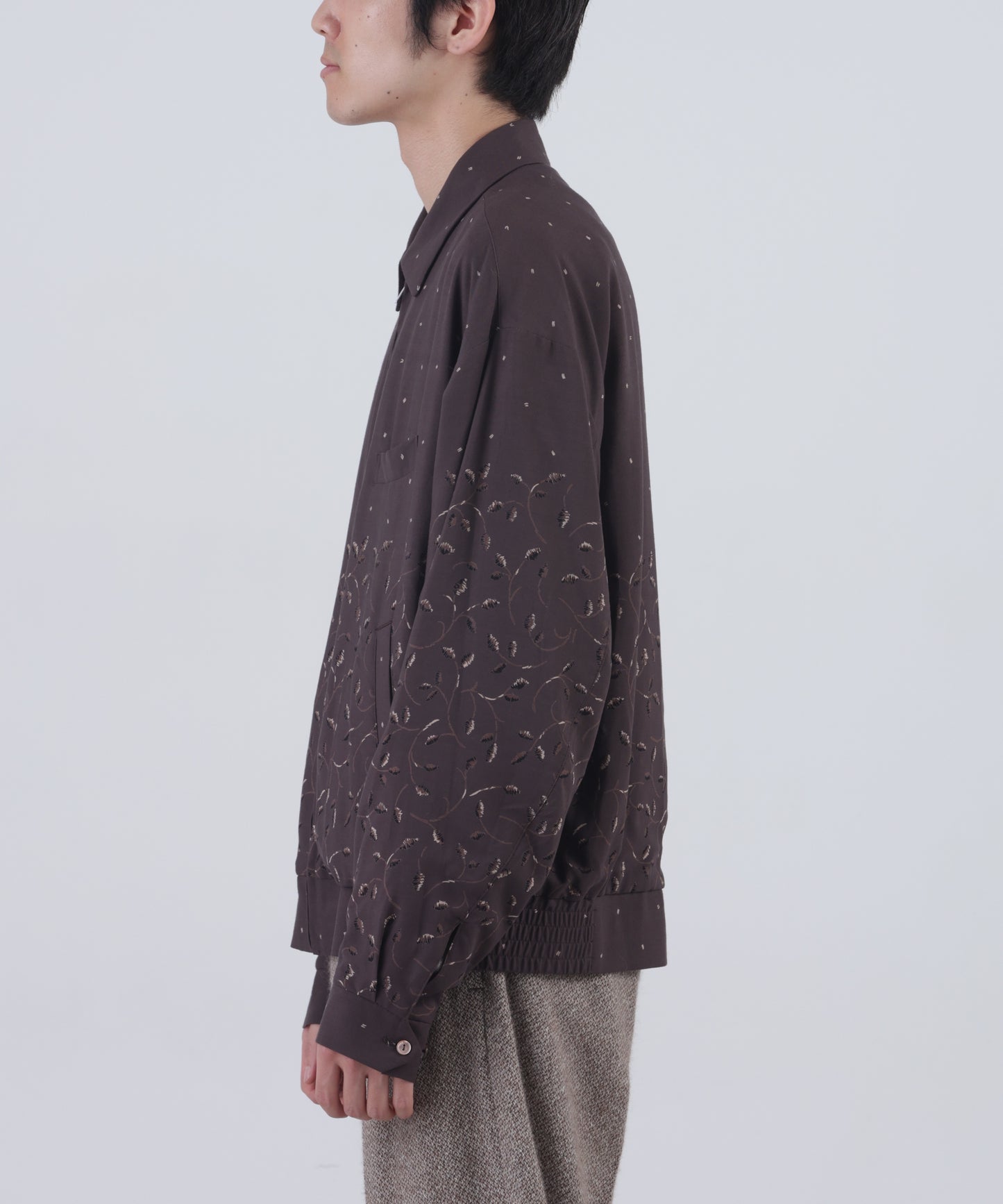 ZIP UP BLOUSON  - Botanical print -