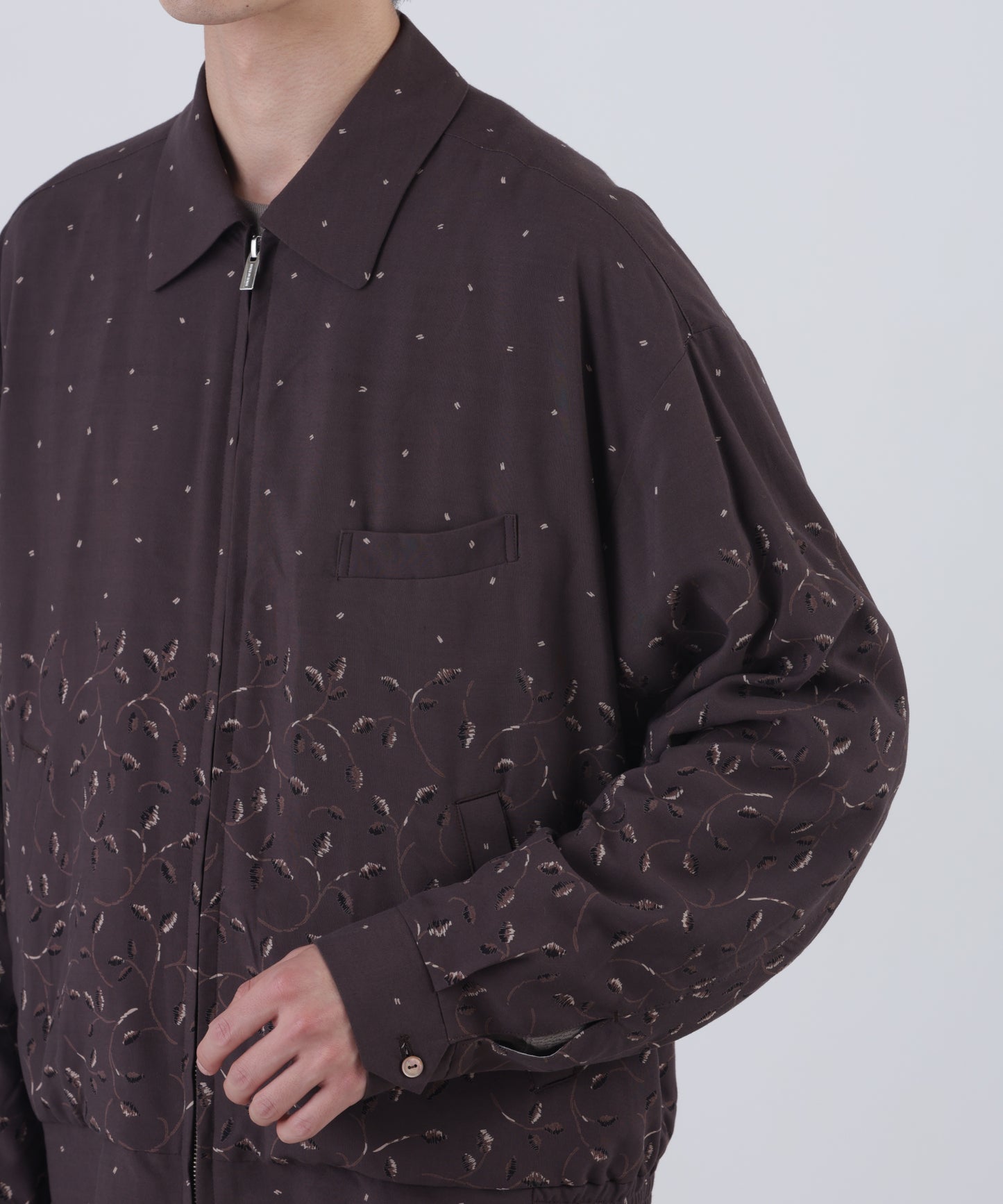 ZIP UP BLOUSON  - Botanical print -