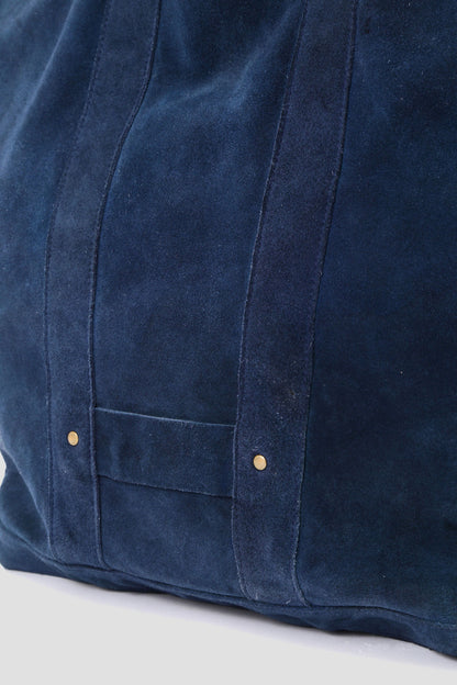 LEATHER TOTE BAG -Cow split leather-26AW
