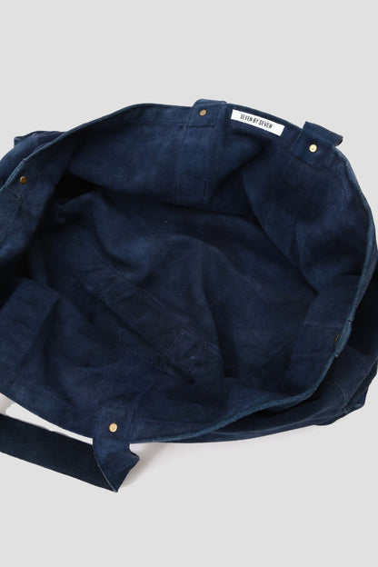 LEATHER TOTE BAG -Cow split leather-26AW