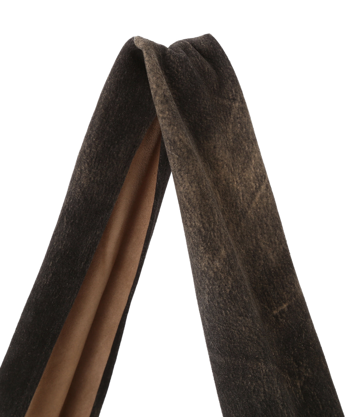 LEATHER SHOULDER BAG -Goat suede Antique finish-