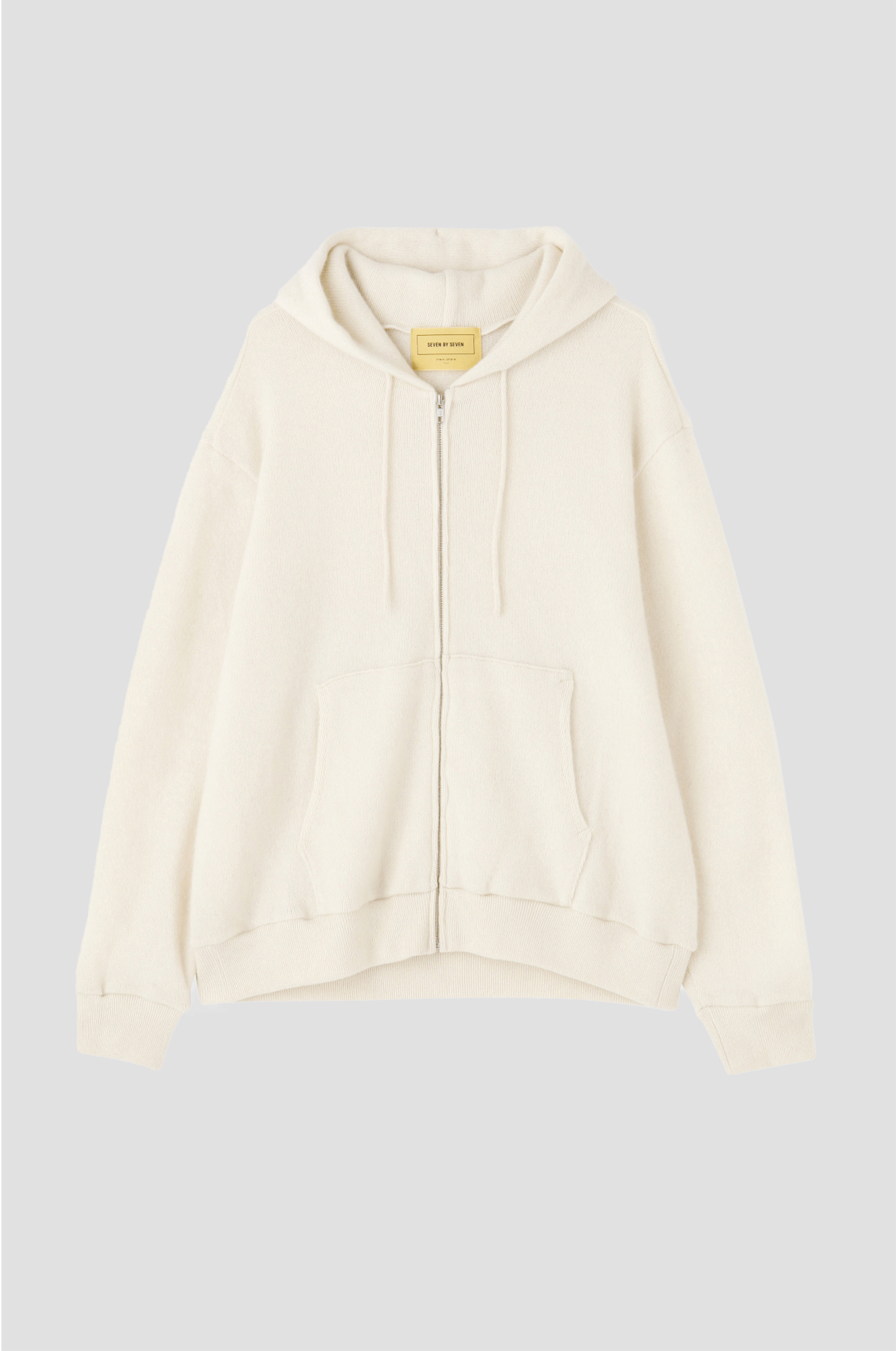 FULL ZIP HOODIE - Cashmere jersey -