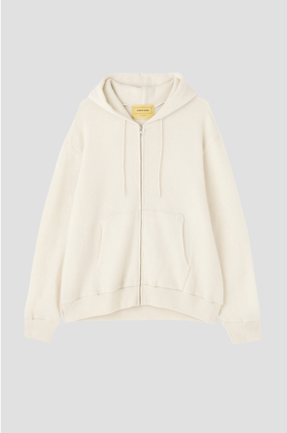 FULL ZIP HOODIE - Cashmere jersey -