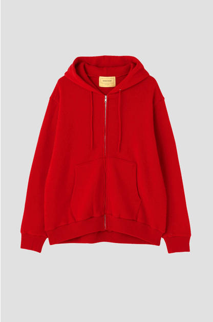 FULL ZIP HOODIE - Cashmere jersey -