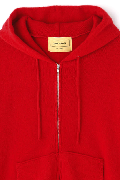 FULL ZIP HOODIE - Cashmere jersey -