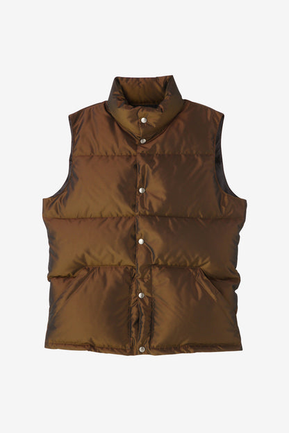 IRIDESCENT DOWN VEST -Polyester taffeta-