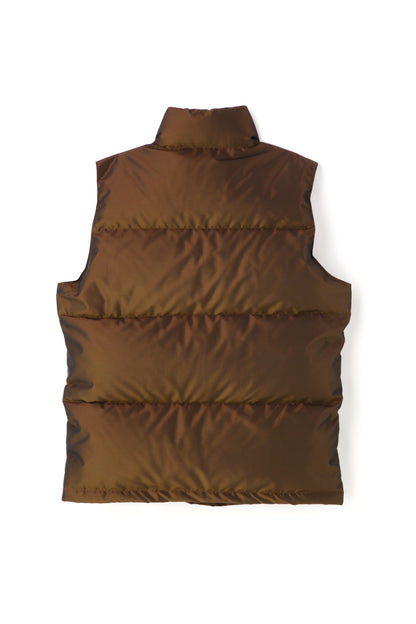 IRIDESCENT DOWN VEST -Polyester taffeta-