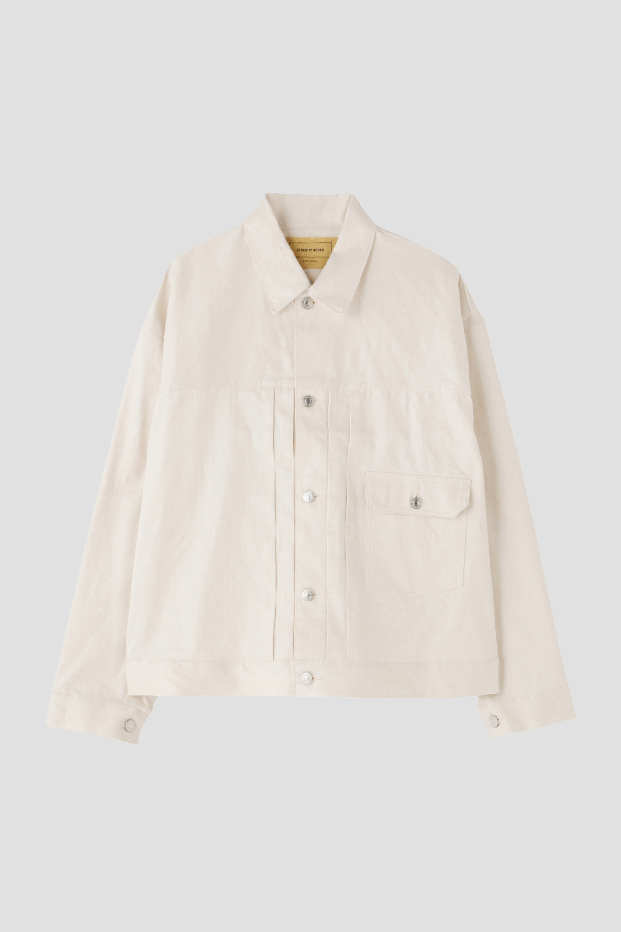 1ST TYPE HERRINGBONE DENIM JACKET -LINEN / COTTON-