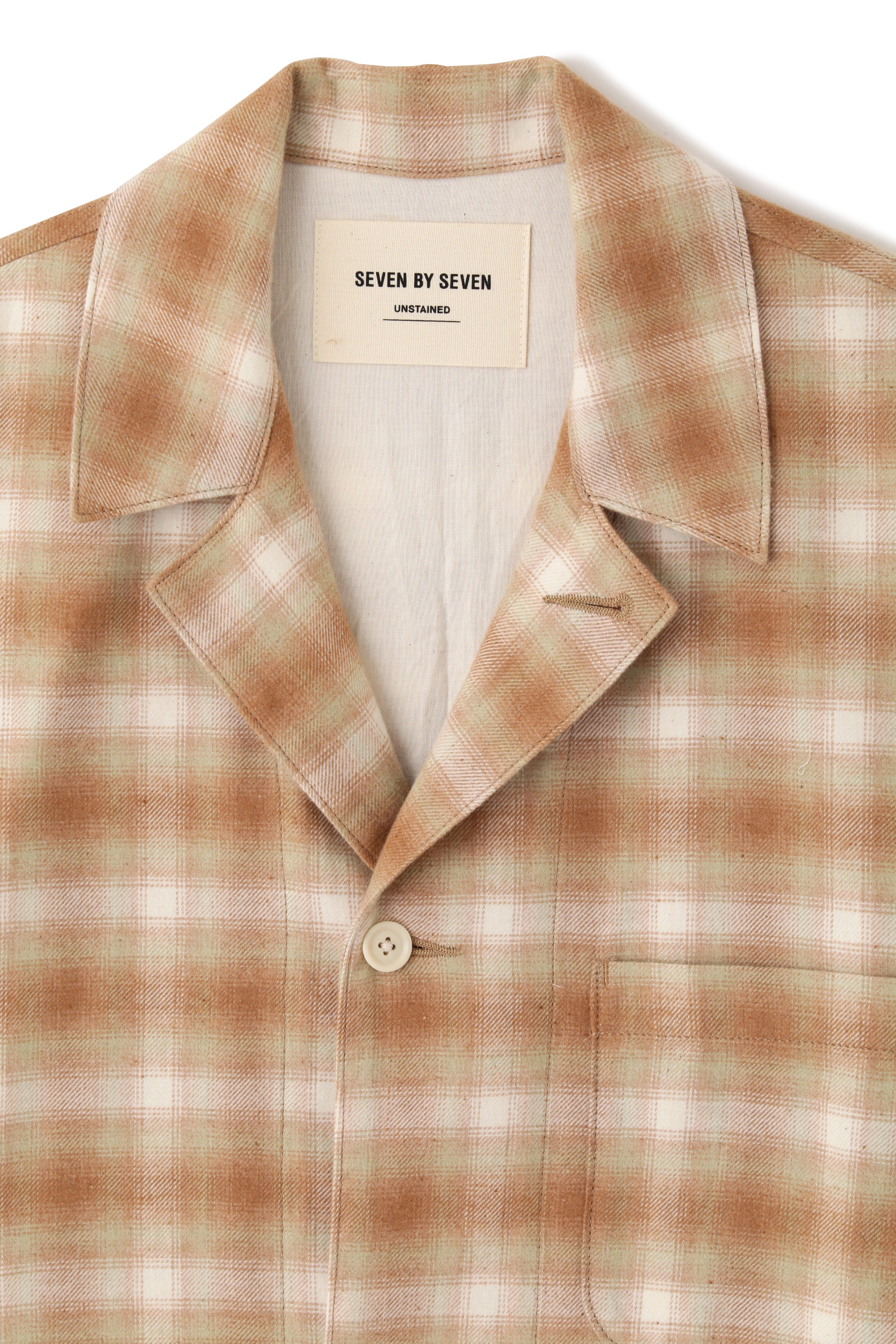 OMBRE CHECK COVERALL JACKET -UNSTAINED ORGANIC COTTON-
