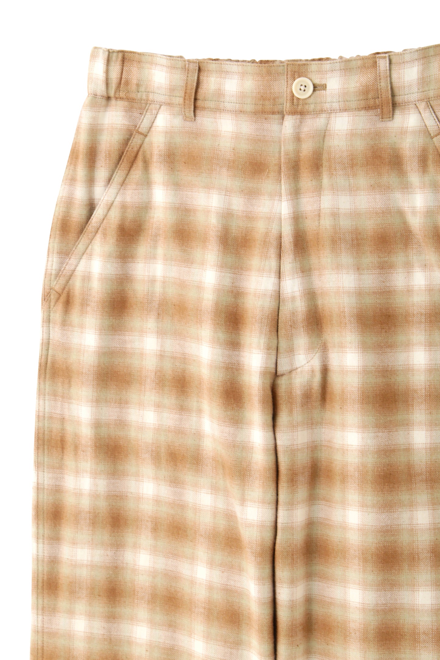 OMBRE CHECK EASY TROUSERS -UNSTAINED ORGANIC COTTON-