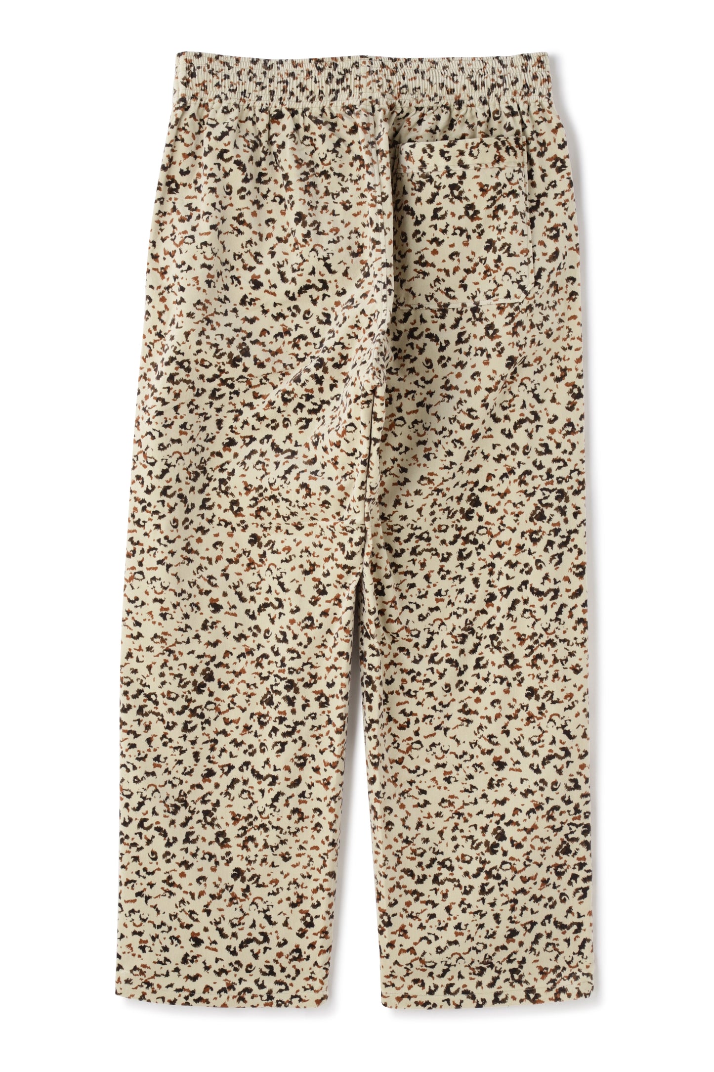 COTTON VEVET COOK PANTS -LEOPARD PATTERN PRINT-