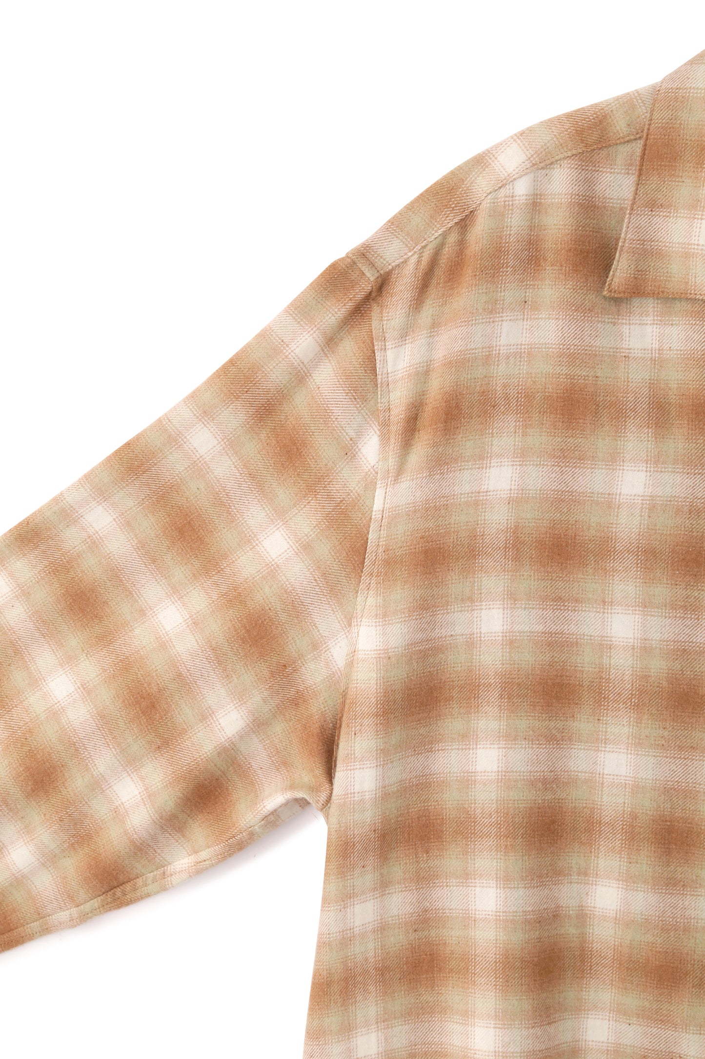 OMBRE CHECK OPEN COLLAR SHIRTS -UNSTAINED ORGANIC COTTON-