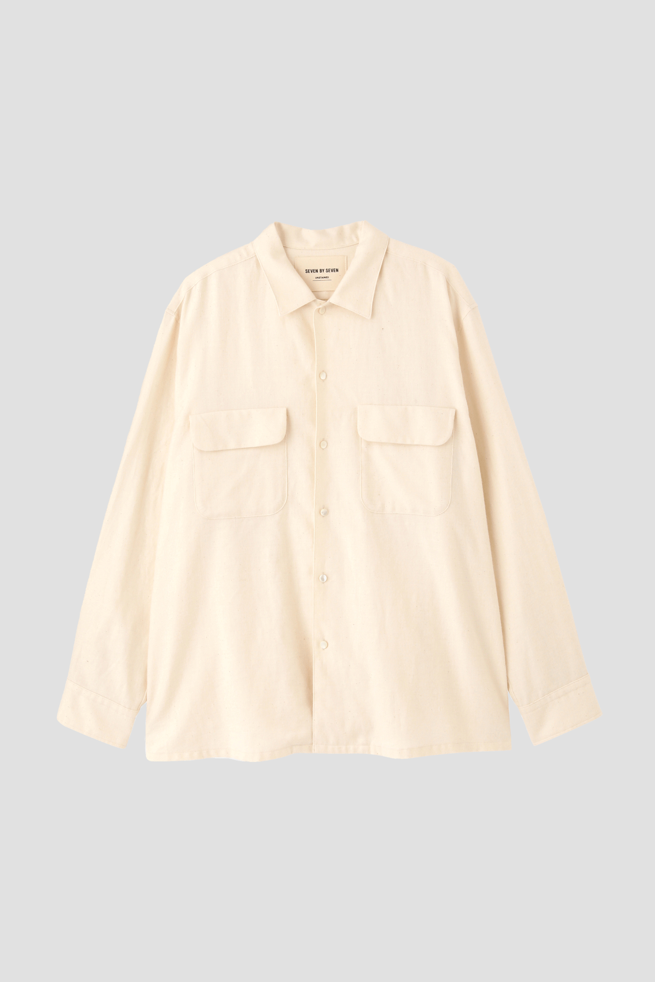 FLAT COLLAR SHIRT -UNSTAINED ORGANIC COTTON-