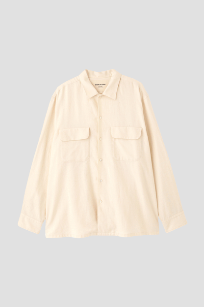 FLAT COLLAR SHIRT -UNSTAINED ORGANIC COTTON-