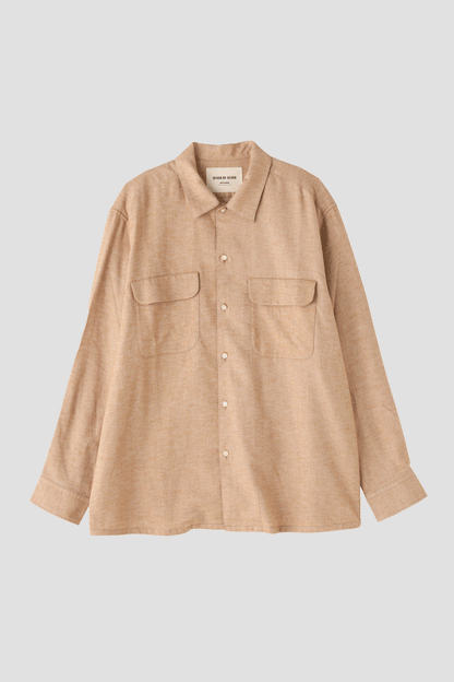 FLAT COLLAR SHIRT -UNSTAINED ORGANIC COTTON-