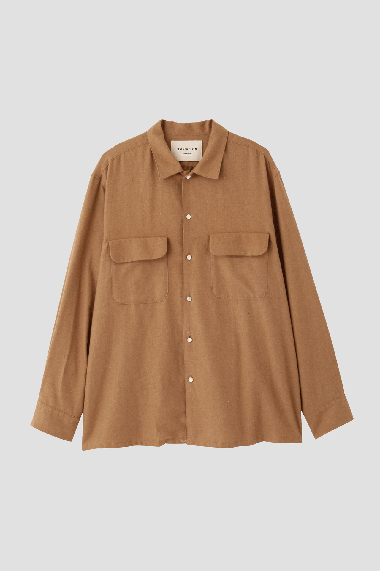 FLAT COLLAR SHIRT -UNSTAINED ORGANIC COTTON- | SEVEN BY SEVEN FLAT COLLAR SHIRT -UNSTAINED ORGANIC COTTON- | SEVEN BY SEVEN