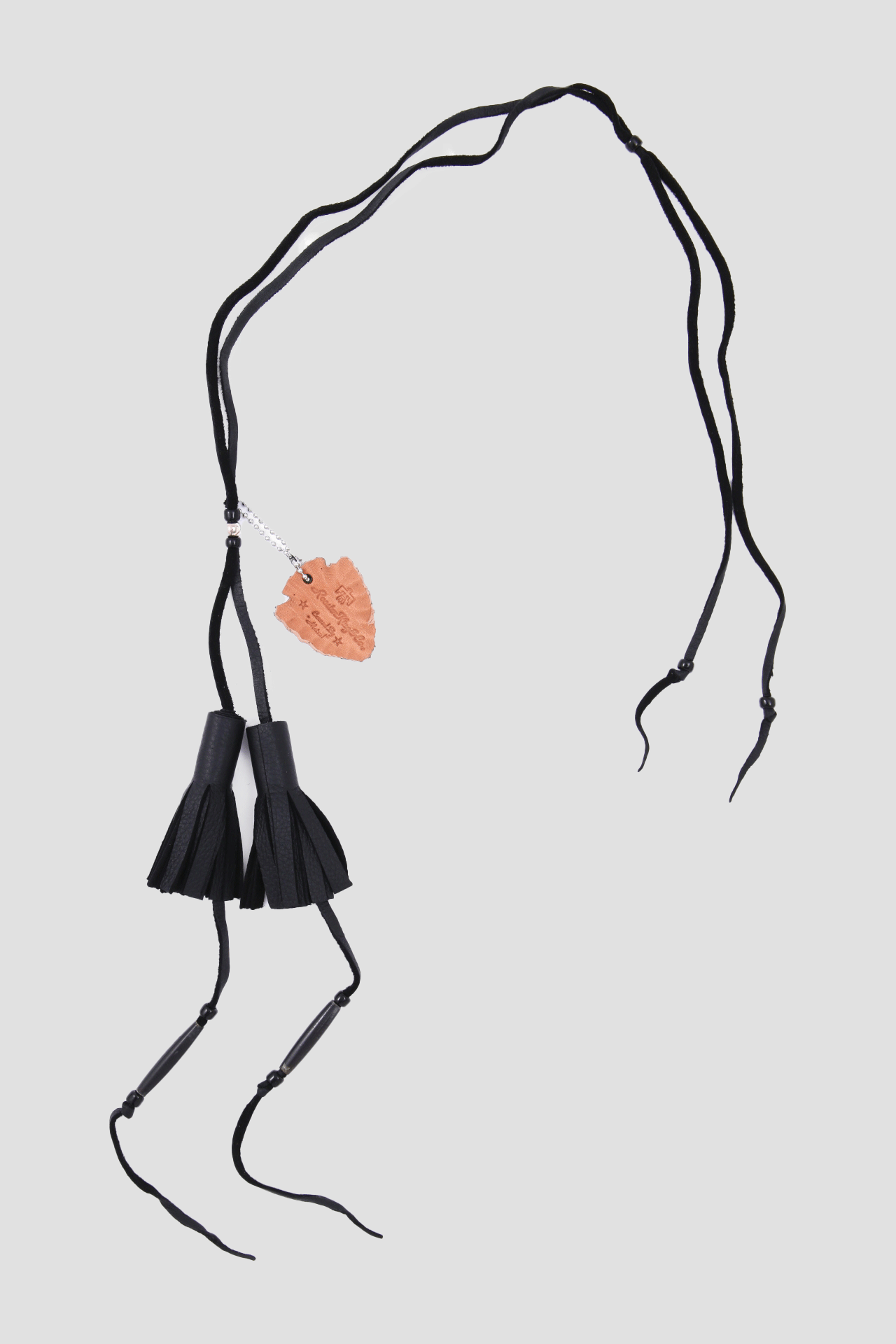 LEATHER TASSEL NECKLACE -Deer skin-