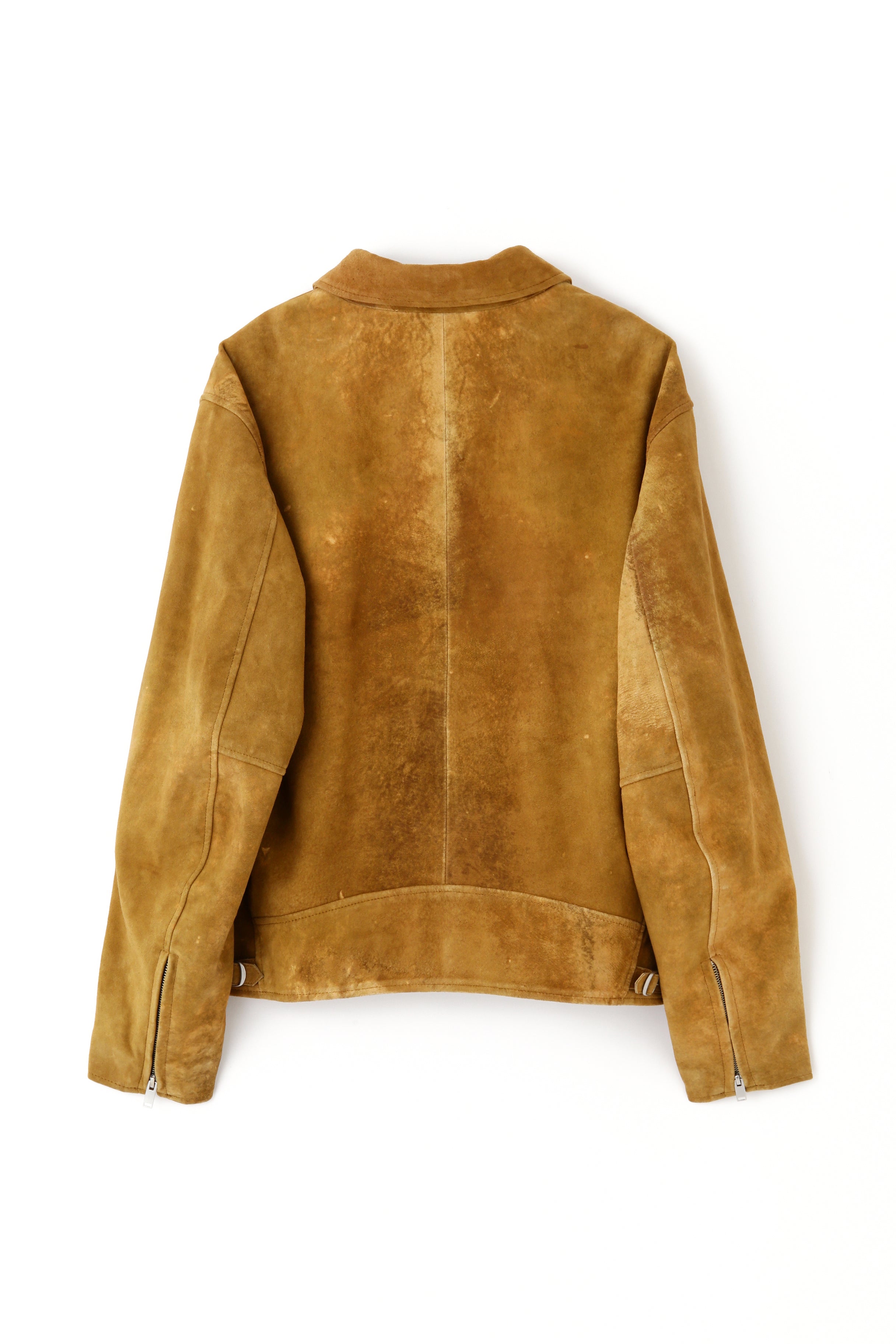 SUEDE LEATHER RIDERS JACKET -Sheep suede cashmere finish ...