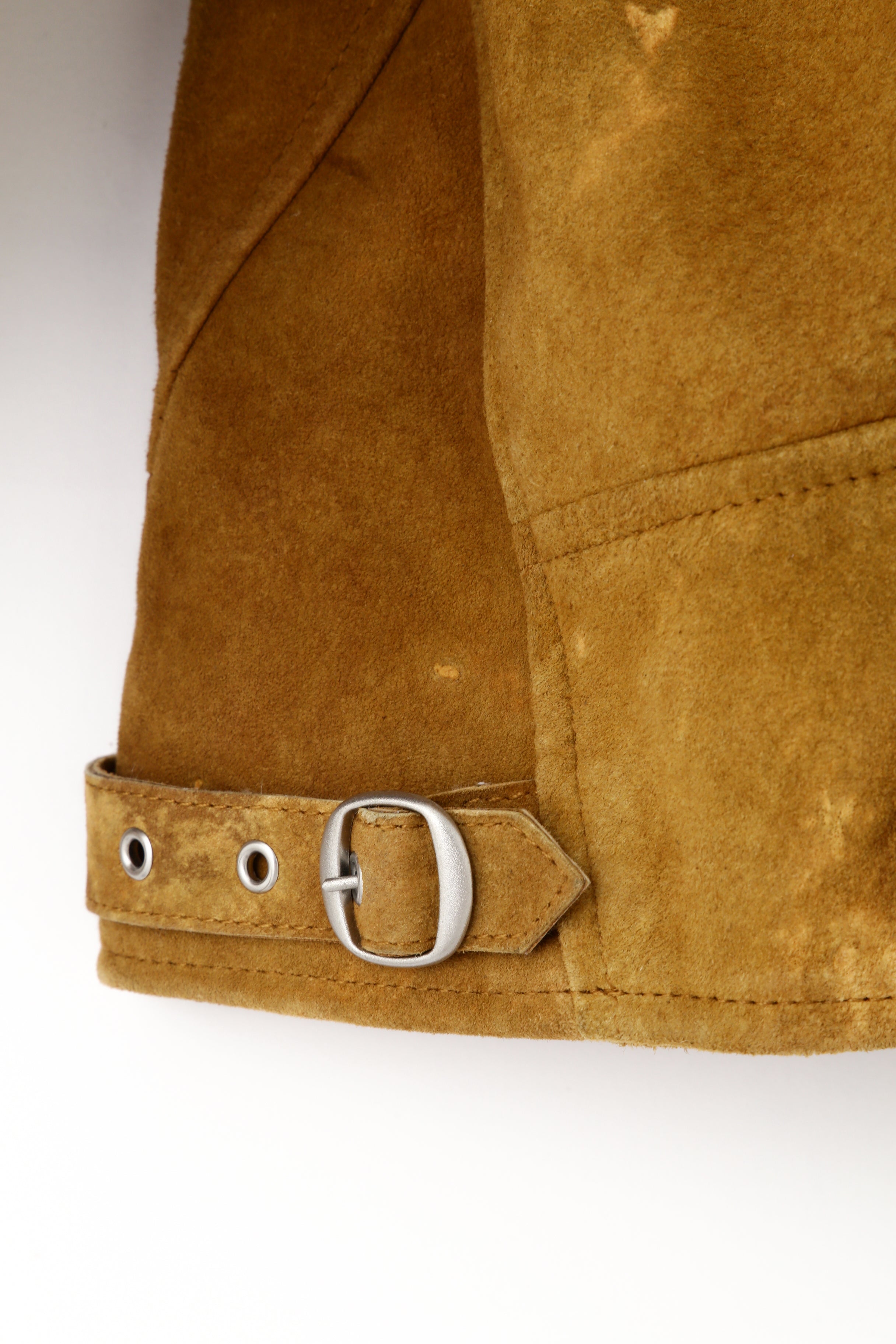 SUEDE LEATHER RIDERS JACKET -Sheep suede cashmere finish-