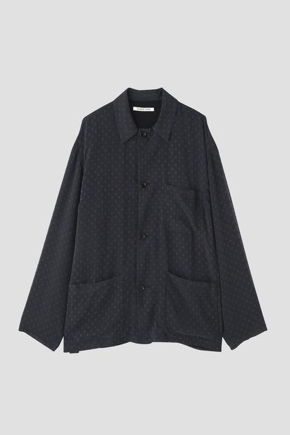 COVERALL JACKET - Dot pattern indian khadi -