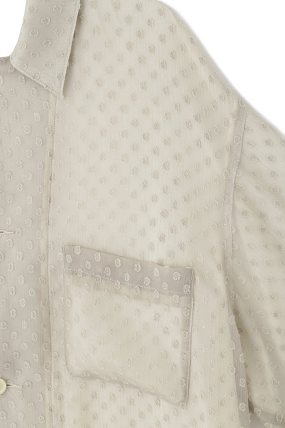 COVERALL JACKET - Dot pattern indian khadi -