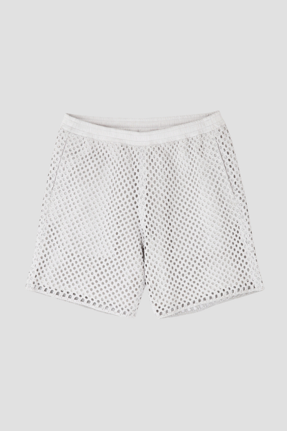 MACRAME LEATHER SHORT PANTS - Goat leather -