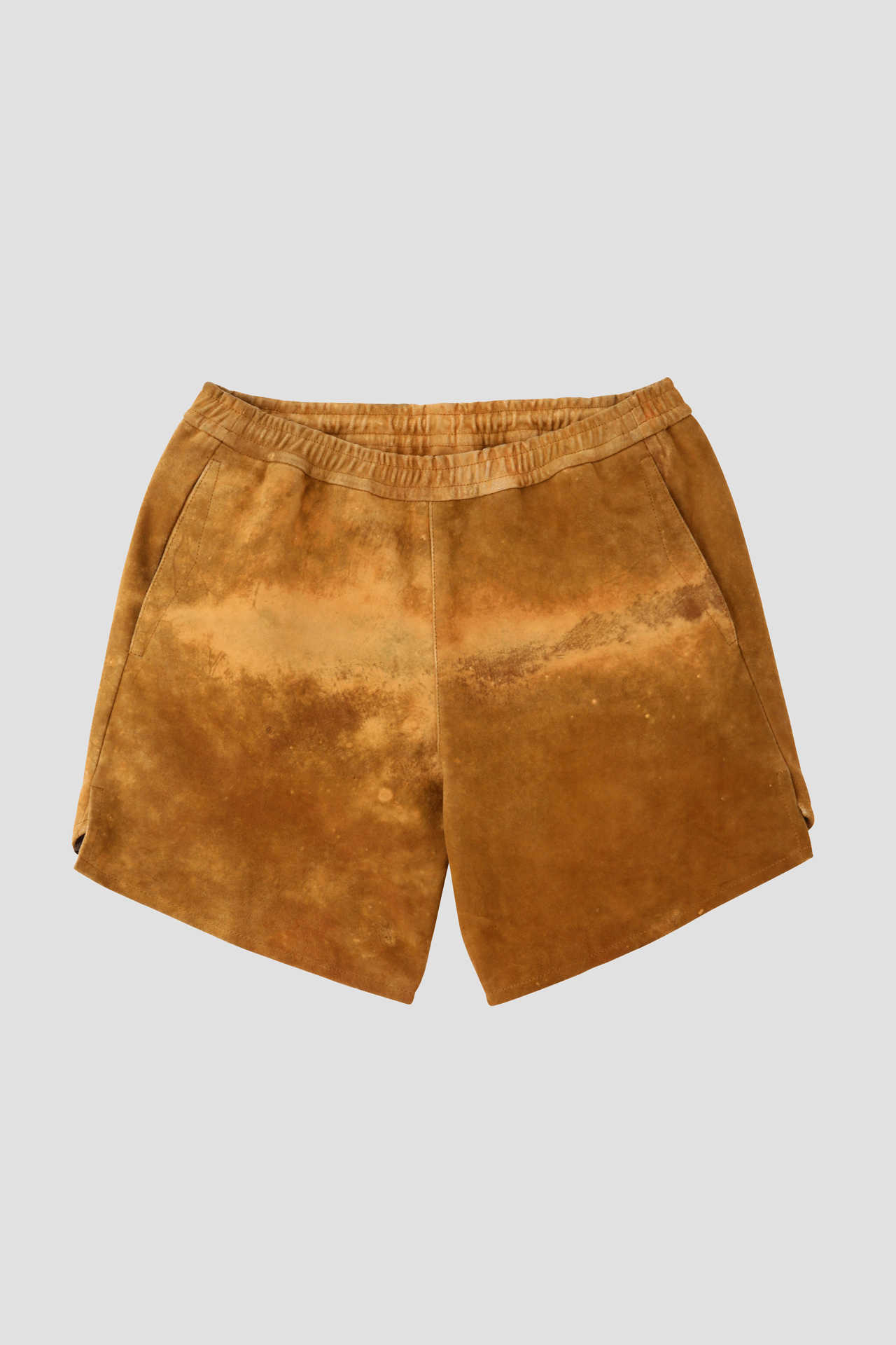 SUEDE LEATHER SHORT PANTS -Sheep suede cashmere finish-