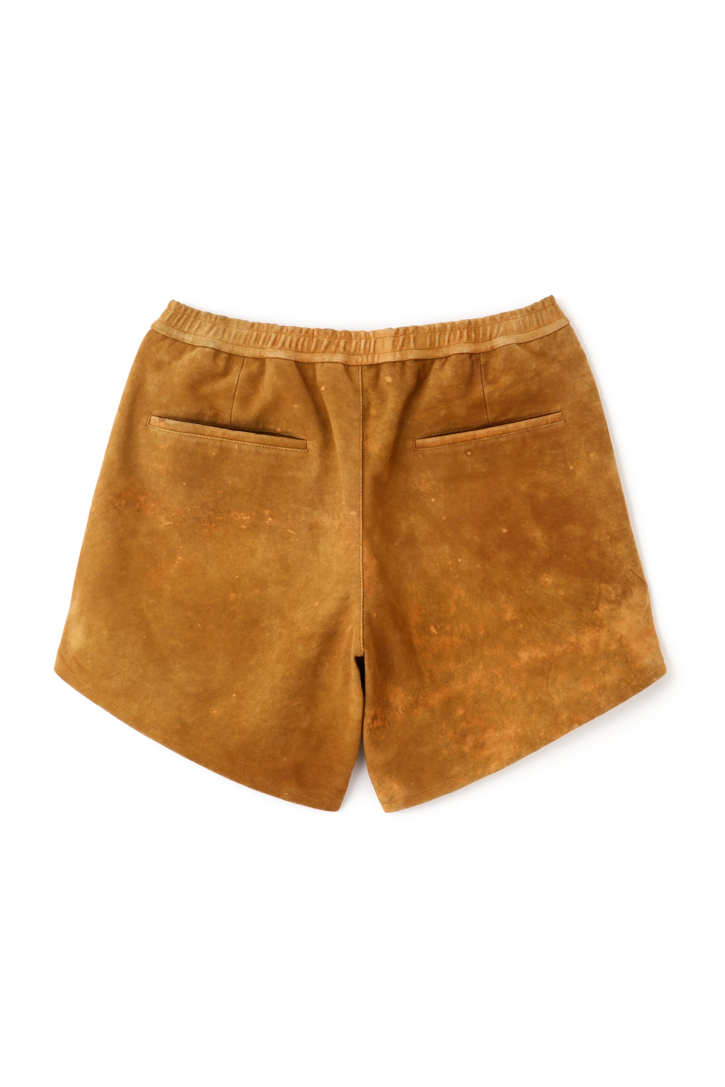 SUEDE LEATHER SHORT PANTS -Sheep suede cashmere finish-