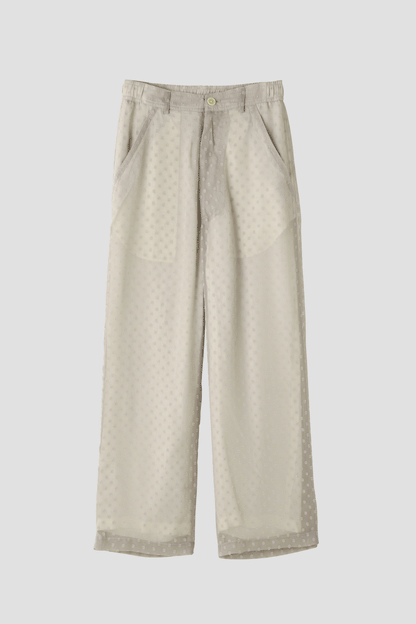 EASY TYPE SHEER TROUSERS - Dot pattern indian khadi -